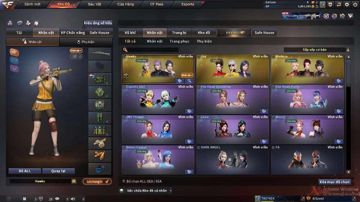 shop acc cf uy tin gia re